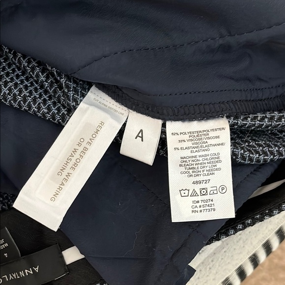 Ann Taylor Black and Blue Polka Dot Trouser Skinny Pants - Size 4 - Picture 13 of 14